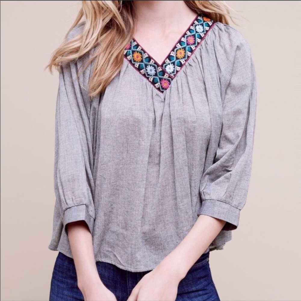 Anthropologie ERI + ALI Kaleidoscope Blouse